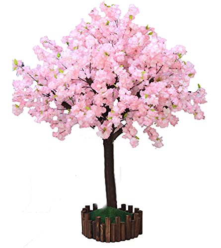Artificial Cherry Blossom Trees Handmade Light Pink Tree with Base Indoor Outdoor Home Office Party Wedding (6FT Tall/1.8M) - size: 6ft