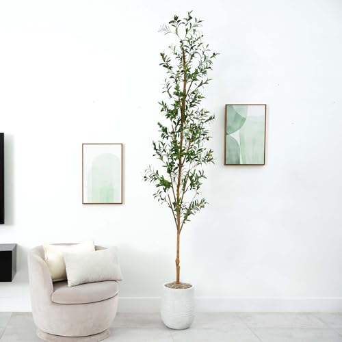 Potted Olive Artificial Tree - 9' - Green - size: 9ft