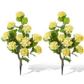 Daifunli 2 Pack 36″ Artificial Hydrangea Trees Real to Touch Faux Hydrangea Bushes Plants with Stakes for Wedding Spring Home Office Living Room Housewarming Gift(Light Yellow) - color: Light Yellow