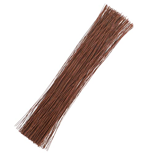 200 Pcs Floral Wire 26 Gauge Crafts Wire Florist Flower Wire Stems Brown Floral Wire for Crafts Bouquet Stem Wreath Making Flower Arrangement Supplies (Brown,14 Inch) - color: Brown