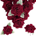 Artificial Velvet Flowers - 4.3" Red Roses, 16pcs Fake Roses Heads for Wedding Bridal Bouquets, Flower Wall Arrangements, Artificial Centerpiece - color: 4.3" Red