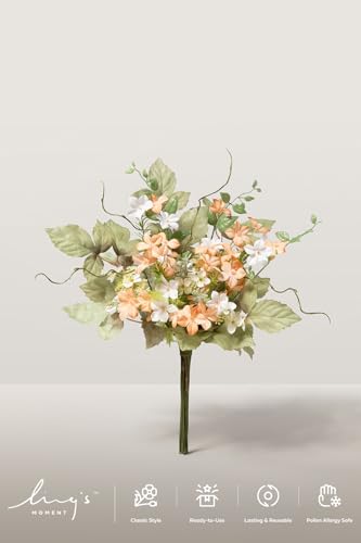 Ling's moment Artificial Greenery Stems Box Set, 35pcs with 7 Kinds of Faux Greenery Picks for DIY Bridal Bouquets Wedding Floral Arrangement Table Centerpieces, Garden Blush - color: Pk-blush Garden