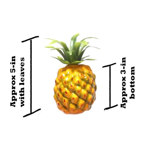 Vasefill 6-Pack Artificial Mini Pineapple Plastic Yellow Green Pineapples Fruit Six Pieces Pina Ananas - color: Mini Pineapple
