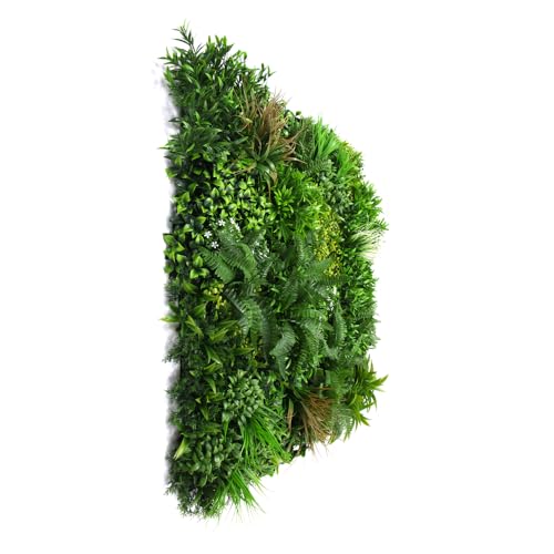 ULAND Artificial Plant Wall Panels, 1pc 40"x40" Greenery Grass Wall Backdrop Decoration, Faux Ivy Leaves Outdoor Privacy Fence Covering - color: B052