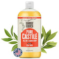 BAMBOO AND BIRCH Pure Castile Soap Liquid, Tea Tree, 32 oz | Certified Palm Oil Free, Natural Soap