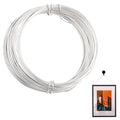1mm 33Feet 10m Aluminum Picture Hanging Wire 18 Gauge Metal Craft Wire Armature Wire for Sculpting Thin Bendy Bendable Flexible DIY Jewelry Floral Artistic (Silver)