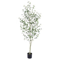 Bellacat 6ft Artificial Quince Leaf Tree with Realistic Trunks, 72in Faux Quince Leaf Tree with Lifelike Leaves for Garden, Home, Living Room Decor - style: 6ft Quince Leaf Tree