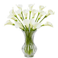 16 PCS 25" Ivory White Calla Lily Artificial Flowers Real Touch Long Stem Faux Calla Lilies for DIY Wedding Bouquet Party Home Decor