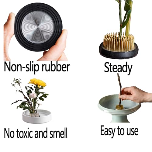 Flower Frogs Steel Needle Floral Frogs for Arrangements Vase Frog Reusable Floral Arranging Tool Home DIY Craft（1.8inch） - size: 1.80 inch