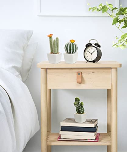 Oairse Mini Artificial Cactus Plants in Ceramic Pots 6 Pcs Potted Faux Succulents in Pots Fake Potted Plants Cactus Decor Small Artificial Plant for Home Decor Indoor Office Desk Tabletop Shelf - color: White