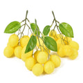 Fake Lemon Branches Artificial Fruit Highly Simulation Lifelike Model for Vase Home Party Decoration 3PCS