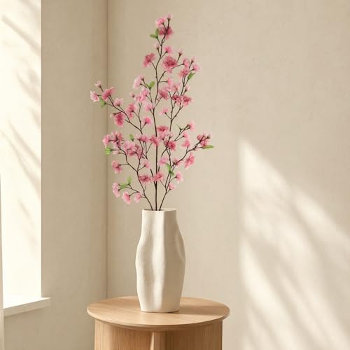 Larksilk 36" Lavender Pink Cherry Blossom Branch – Tall Artificial Sakura Stem for Floor Vases, Wedding Arches & Spring Home Decor | Real-Touch Faux Japanese Blossoms for Centerpieces - color: Dark Pink