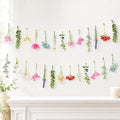 2 PCS 6.5ft Wildflower Banner Artificial Garland Hanging Floral for Garden Birthday Wedding Tea Party Bridal Shower Home Spring Supplies(Clear) - color: Clear