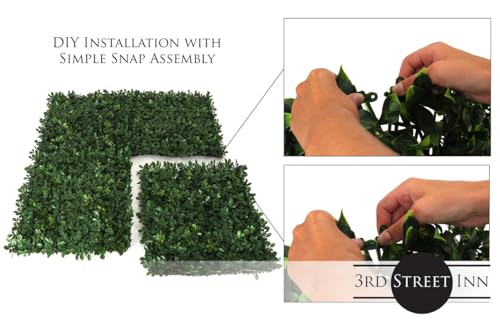 3rd Street Inn Artificial Greenery Wall Panels for Privacy - 12-Pack - color: Banyan