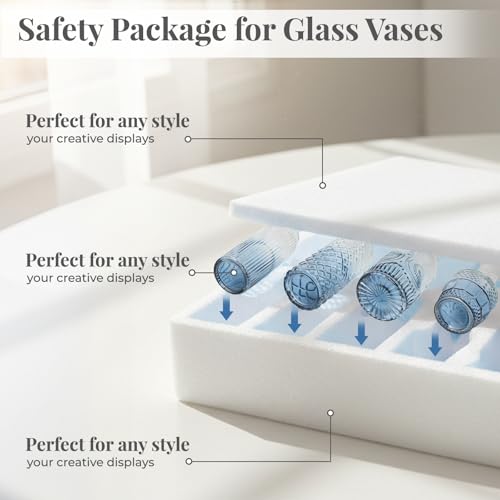 BEAHOT Bud Vase in Bulk - Flower Vases for Wedding Decorations, Glass Vase for Table Decorations, Small Vase for Home, Mother's Day, Centerpieces, Party, Office (32pack,Blue) - color: Blue