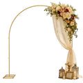 5.25 * 6.56 FT Metal Backdrop Frame Stand, Wedding Decor Flower Arbor Stand, Balloon Arch Backdrop, Golden - size: Single Rectangle