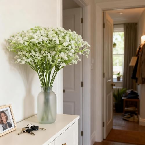 100 Pcs Baby's Breath Artificial Flowers, Gypsophila Flowers, Fake White Baby's Breath Flowers Bulk for Wedding Floral Arrangement Party Decor - color: 100pcs-babys Breath Artificial Flowers