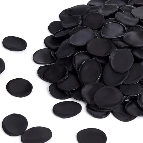 SITUMEIZI 400PCS Fake Black Rose Petals Artificial Silk Flower Black Petals for Romantic Night for Her Set Valentine's Day, Wedding, Proposal Anniversary Decorations - color: Black