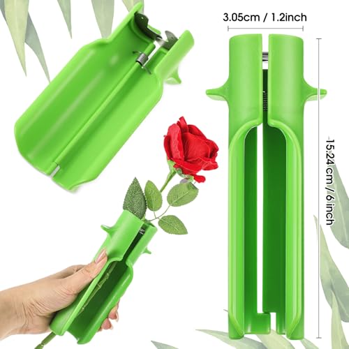 Lasnten 14 Pcs Mother's Day Rose Stripper Thorn Remover Tool Garden Pruning Shears Scissors Kit Leaf Stripping Tool Floral Gloves and Floral Tape Flower Stripper Kit Gift for Wedding Outdoor(Green) - color: Green