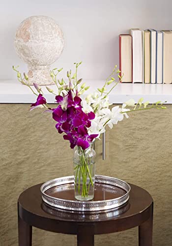 KaBloom - 10 Purple and 10 White Orchid - Fresh Flowers for Birthday, Valentine's & Mother's Day - color: Purple and White, style: Without Vase