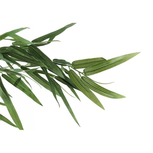 Casafoyer Artificial Plant 50" Tall Bamboo Tree Indoor Faux Fake Floor Greenery Potted Decorative Green Leaves Black Pot