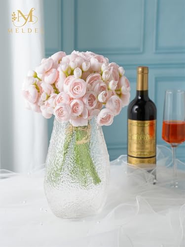 32Pcs Ranunculus Artificial Flower, Faux Silk Mini Ranunculus Flowers for DIY Bouquet, Bulk Fake Peony Wedding Filler Flowers for Centerpieces Arrangements Bridal Shower Decorations Light Pink - color: Light Pink