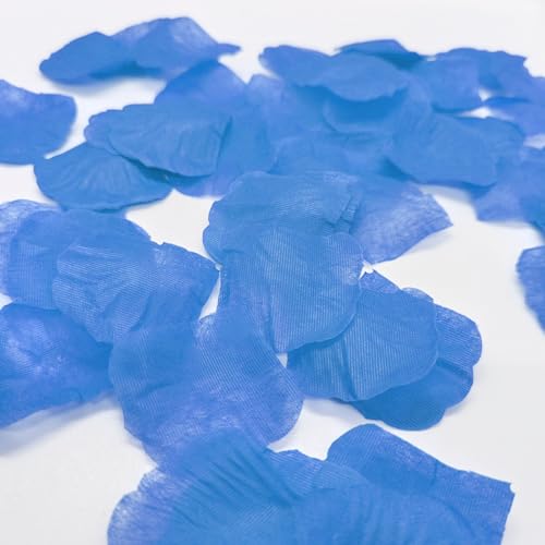 500 Pcs Exquisite Light Blue Rose Petals, Emulation Silk Rose Petals, Artificial Flower Petal for Romantic Nights, Weddings, Events, and Valentine's Day Deco (Light Blue) - color: Light Blue
