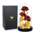 Valentine's Day Gifts for her, Eternal Rose in Glass Dome - Beauty and The Beast Inspired Keepsake, Gifts for Mom/Wife/Grandma, Preserved Roses with LED Light for Birthday/Anniversary - color: Red