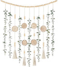 Dahey Hanging Artificial Plant Eucalyptus Wall Decor 31'' Wooden Bead Garland with Fake Greenery Leaves Boho Rustic Farmhouse Wall Art for Bathroom Office Living Dining Room Bedroom Kitchen Decoration - size: 31 inches