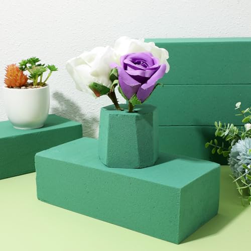 Tofficu Floral Foam Blocks 12 Pcs 8.85X4.09X2.59 Inch Absorbent Flower Mud for Wet and Dry Floral Arrangements Florist Supplies for Weddings Home and Party