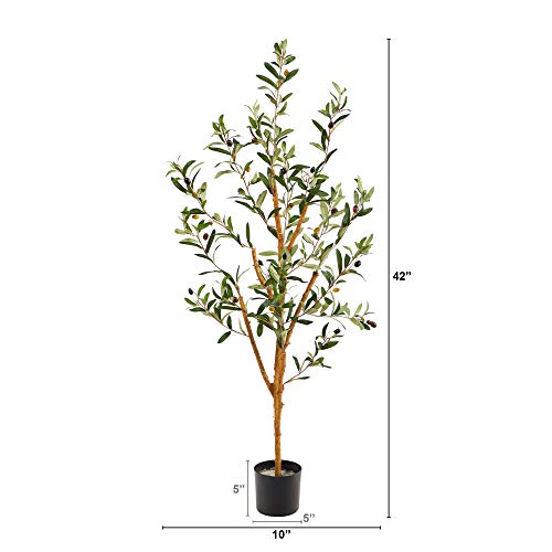 Nearly Natural 3.5ft. Olive Artificial Tree - size: 3ft 6in