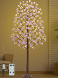 7FT Lighted Cherry Blossom Tree - Faux Artificial Light Up Pink Tree with 144 Lights, 432 Lush Flowers, Timer, Remote 8 Modes Cherry Blossom Tree for Spring Wedding Valentines Indoor Outdoor Decor - size: 7ft