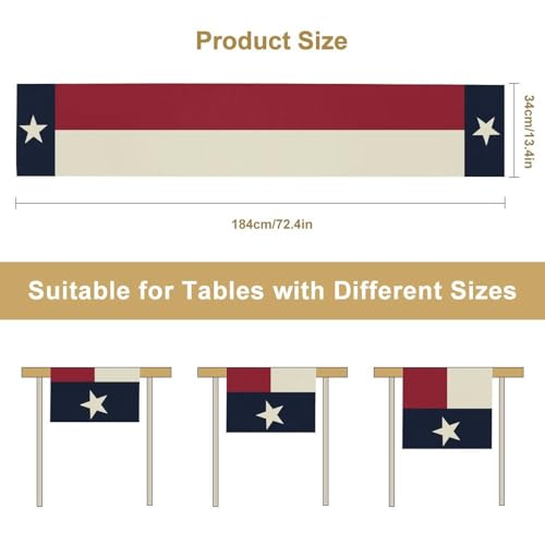 Texas Western Star Table Runner, Rustic Farmhouse Green Wooden Barn Plank Country Retro Coffee Table Center Decor for Family Kitchen Outdoor Farmhouse Holiday Party Table Decorations, 13"x36" - color: Texas-3, size: 13“ X 36"