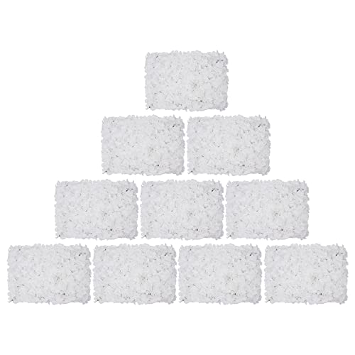 16"x 24" Artificial Flower Wall Panels,Flower Wall Mat Silk Flower Panels for Outdoor Garden Backyard Fence Fence Privacy Screen and Indoor Wall Decor(10Pcs White,Style 3) - color: 10Pcs White,Style 3