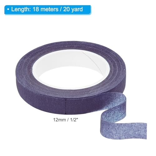 PATIKIL Floral Tape 1/2" x 30 Yard / 12mm x 30m, 2 Pack Flower Wrap Adhesive Tape for Bouquet Stem Wrapping, Purple - color: Purple