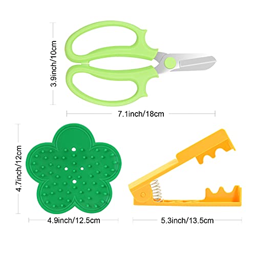 5PCS Rose Thorn Tools Rose Leaf Thorn Strippers with a Rose Pruning Shears and Garden Rose Gloves Pink1