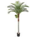 Bellacat 7ft UV Resistant Artificial Palm Tree with Coconut Fruit, 84in Faux Palm Coconut Tree with Large Fuller Leaves, Fake Palm Tree for Patio Backyard Poolside Living Room Decor - size: 7ft