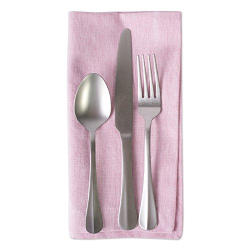DII Chambray Kitchen, Tabletop Collection, Rose, Napkin Set - color: Rose, size: 20" x 20" (Set of 6)