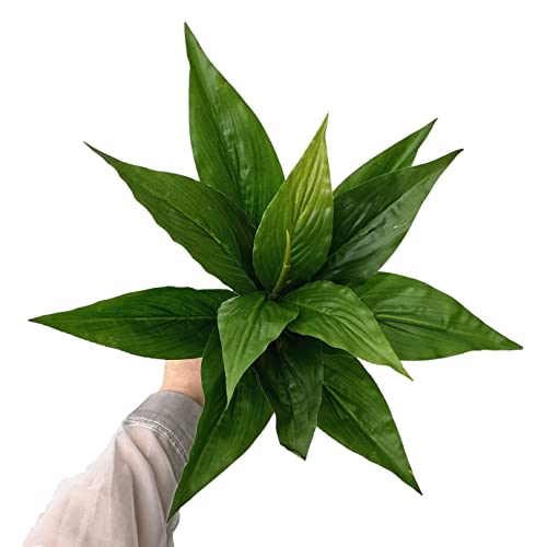 Artificial Agave Fake Plant, Faux Shrubs Bushes Plants for Indoor Outdoor Bedroom Garden Greenery UV Resistant Leaves Home Decor Wedding Party Office Planter Filler DIY Decoration Green 4 Pack - color: Agave Grass/ Green / 4 Pack