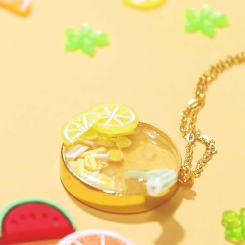 FUNSHOWCASE Polymer Clay Lemon Slices Sprinkles for Fake Dessert Cake Decor, Decoden Phone Case, Slime Projects DIY, Scrapbooking, Resin Jewelry Making Pack of 50g - color: Lemon Slices 50g