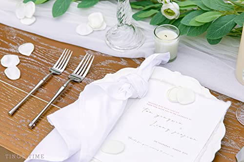 TINGE TIME 200pcs Silk Rose Petals Ivory White Flower Petals for Wedding, Flower Girl Basket, Aisle Runner, Romantic Dinner Centerpieces, Proposal, Party Confetti - color: Ivory