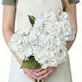 3 Pcs Real Touch Hydrangea Artificial Flowers, Waterproof 3D Latex White Hydrangeas, Faux Flower Stems for Wedding Centerpiece, Anniversary, Shower Vanity & Party Arrangements - color: White