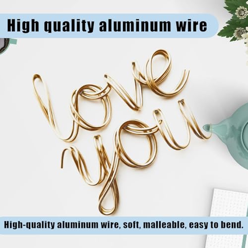 18 Gauge Aluminum Wire,165 Feet Craft Wire for Jewelry Making/Floral Making/Sculpting, 1mm Bendable Metal Wire for Model Making/Picture Hanging/Handmade Beading etc(Gold) - color: Gold
