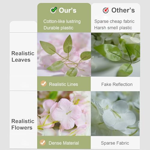ZINHO 60 Branches Wisteria Hanging Flowers, Artificial Pink Wisteria Flowers Garland for Wedding Arch Ceremony Party Garden Home Backdrop Decor - color: Pink