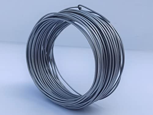 15 Gauge Anodized Aluminum Wire 49 Feet for Jewelry Making Craft DIY（1.5mm,Natural Color,41521） - color: Natural Color, size: 15 Gauge
