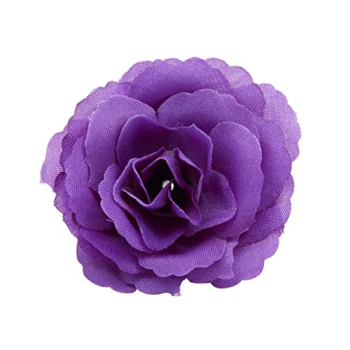 Bright Creations Artificial Flowers Stemless Silk Rose Heads - 2 in, 75 Pack, Purple - Wedding & Bridal Shower Decorations - Centerpiece Table Decorations & Flower Wall Backdrop