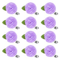 M METERXITY 12-Pack Lapel Pin for Men, Handmade Flower Brooch Button Pins for Men Suits, Formal Boutonnieres - color: Purple