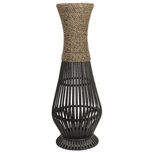 Hosley Tall Bamboo Wood Floor Vase 26" High. Ideal Gift for Wedding, Special Occasions, Home Office, Spa, Reiki, Organic/Natural Settings, Dried Floral Arrangements P1 - color: Multicolor