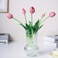 16-inch Premium Real Touch Fake Tulips, Artificial Flowers with Buds, Flexible Stem Easy to Shape, Faux Tulips (Vase not Included), 5-Pack Set of Tender Mauve - color: Tender Mauve