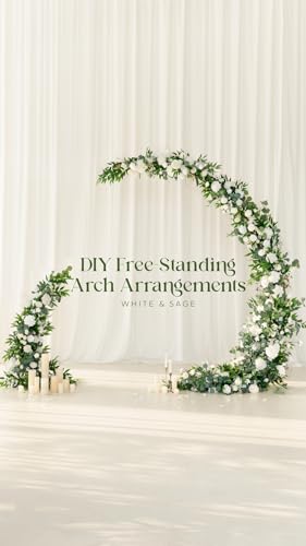 Ling's moment Fake Flowers Box, Faux Artificial Greenery Stems Foam Roses Silk Dahlia Rose Leaves Fabic Flower for Centerpieces Bouquet Wedding Vase Floral Decorations, White & Sage, Grand Combo - color: Wht-white & Sage, size: Grand